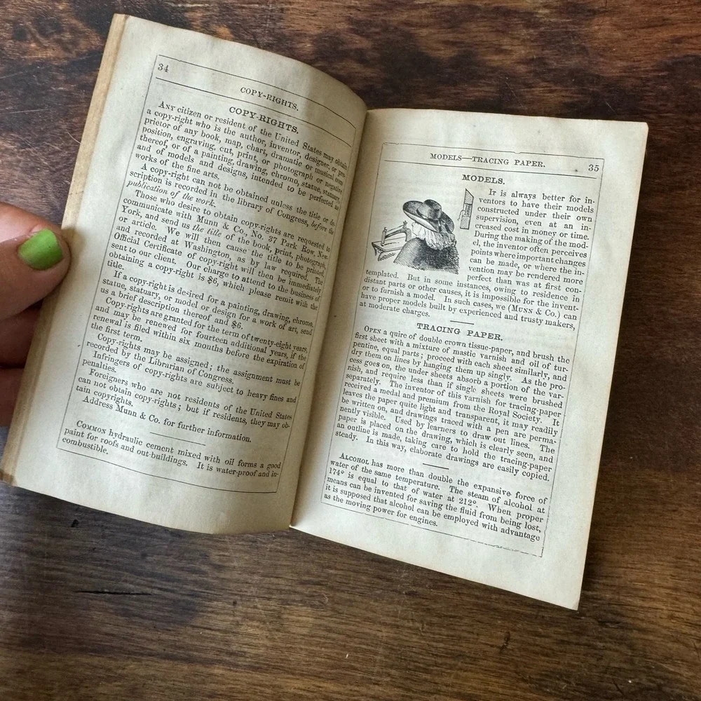 For Inventors and Mechanics 1871 United States Patent Law Pocket Book‎